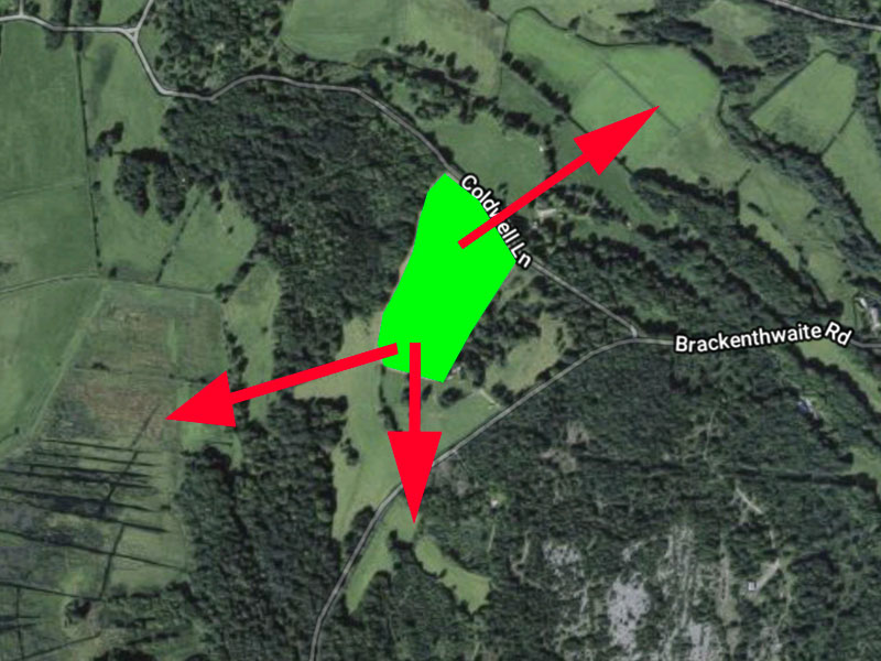 Showing the links between the new fields and other grassland